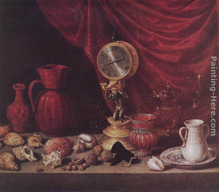 Still-life with a Pendulum painting - Antonio de Pereda Still-life with a Pendulum art painting